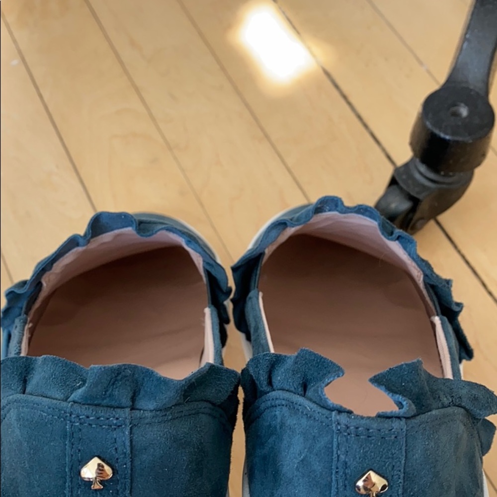 Kate Spade Ruffled Slide Ons in Teal - Picture 6 of 7